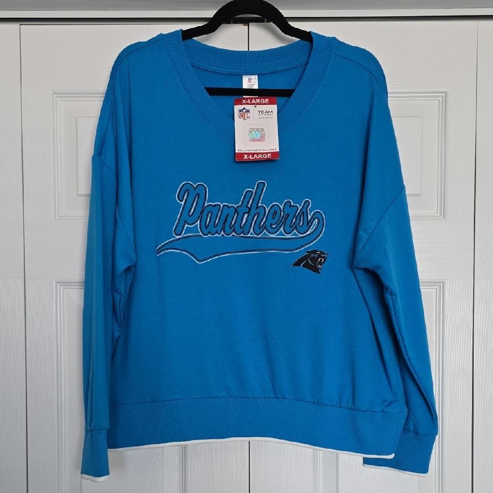 🆕️ NFL Carolina Panthers V-Neck Women's Sweatshirt
